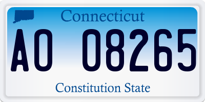 CT license plate AO08265