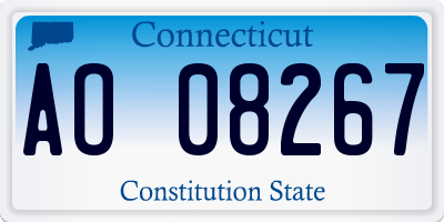 CT license plate AO08267