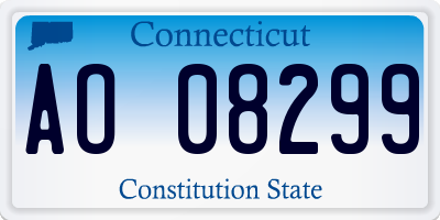 CT license plate AO08299
