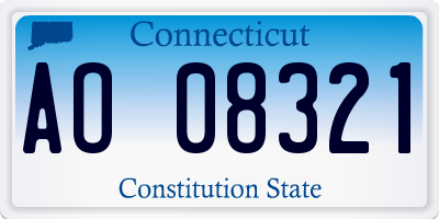 CT license plate AO08321