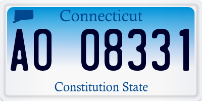 CT license plate AO08331