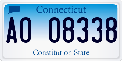 CT license plate AO08338