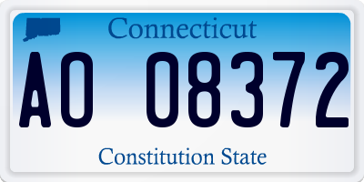 CT license plate AO08372