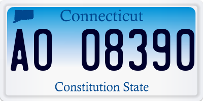 CT license plate AO08390