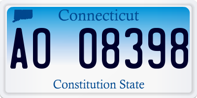 CT license plate AO08398