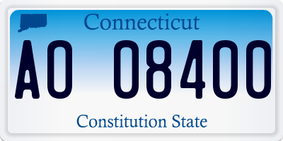 CT license plate AO08400