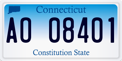 CT license plate AO08401
