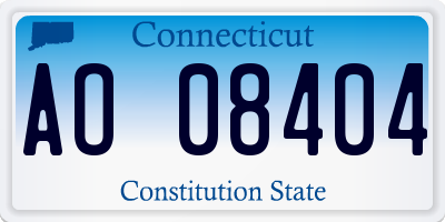 CT license plate AO08404
