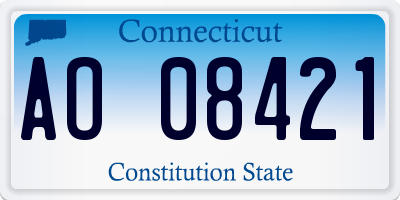 CT license plate AO08421