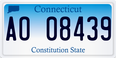 CT license plate AO08439