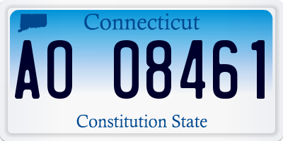 CT license plate AO08461