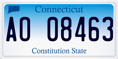 CT license plate AO08463