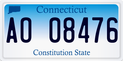 CT license plate AO08476