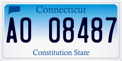 CT license plate AO08487