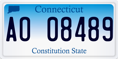 CT license plate AO08489