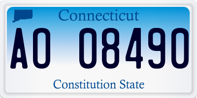 CT license plate AO08490
