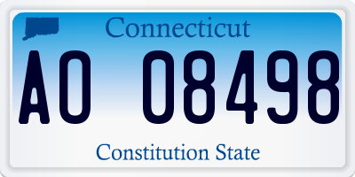 CT license plate AO08498