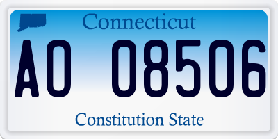 CT license plate AO08506