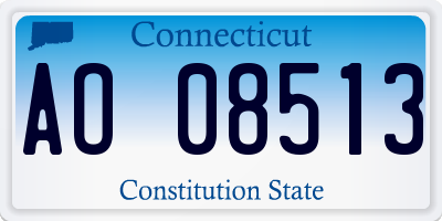 CT license plate AO08513