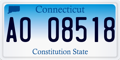 CT license plate AO08518