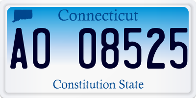 CT license plate AO08525