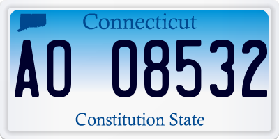 CT license plate AO08532
