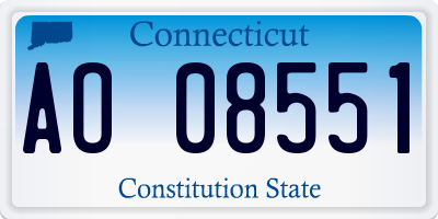 CT license plate AO08551