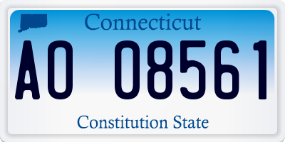 CT license plate AO08561