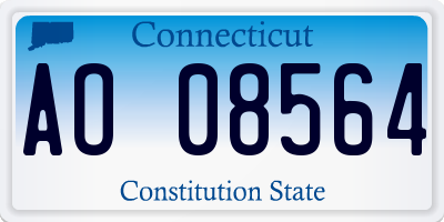 CT license plate AO08564