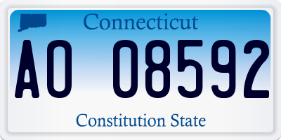 CT license plate AO08592