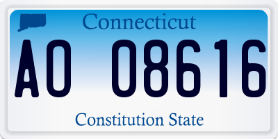 CT license plate AO08616