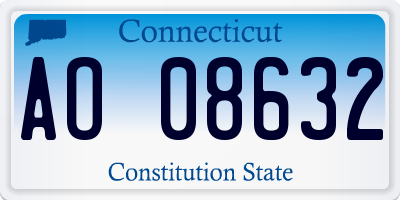 CT license plate AO08632
