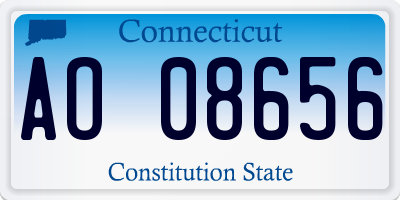 CT license plate AO08656