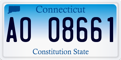 CT license plate AO08661