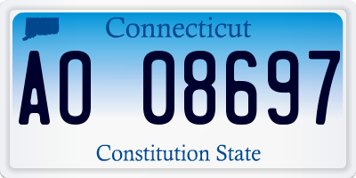 CT license plate AO08697