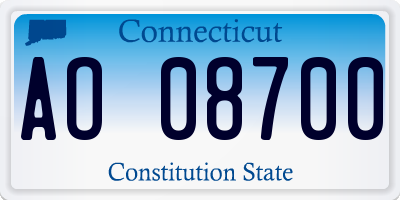 CT license plate AO08700