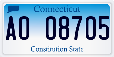 CT license plate AO08705