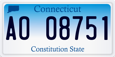 CT license plate AO08751