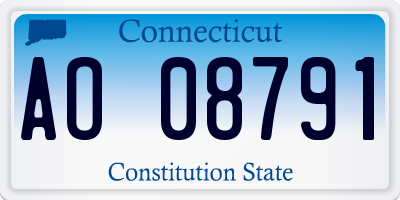 CT license plate AO08791