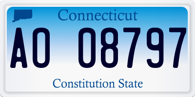 CT license plate AO08797
