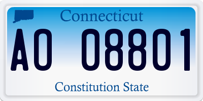 CT license plate AO08801