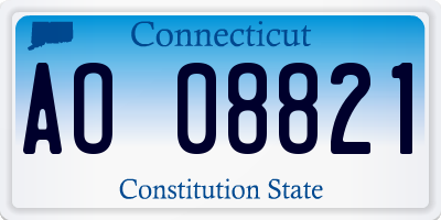 CT license plate AO08821