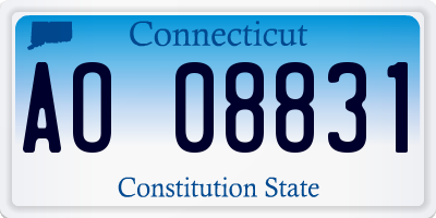 CT license plate AO08831