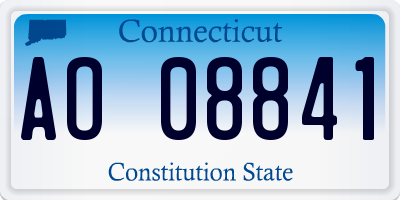 CT license plate AO08841
