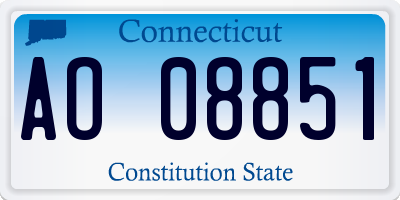 CT license plate AO08851