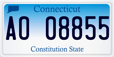 CT license plate AO08855