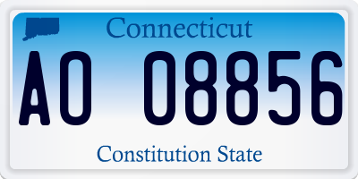 CT license plate AO08856