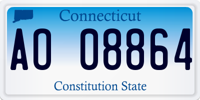 CT license plate AO08864