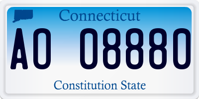 CT license plate AO08880
