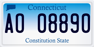 CT license plate AO08890